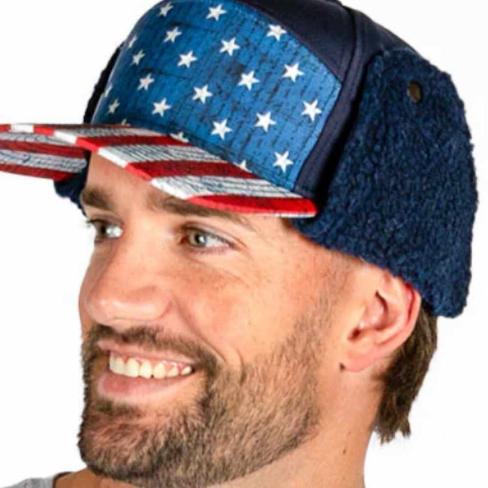 Sa Bill trapper American flag hat
